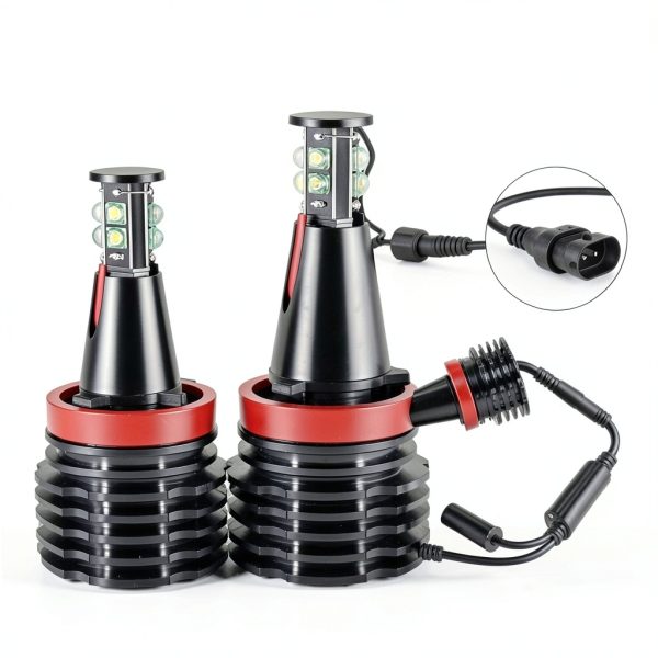 LED Headlight Bulbs APMAT H8/E92 120W 2‑Count for BMW Angel Eyes-4