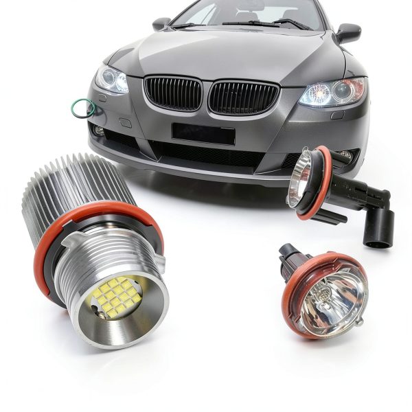 APMAT Angel Eyes LED Bulb for BMW E39/E53/E60 White Aluminum 160W-8
