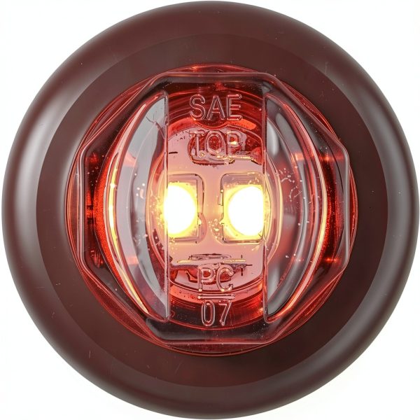 Optronics Red LED Clearance Marker Light MCL11RKB 3/4" Front-0