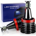 LED Headlight Bulbs APMAT H8/E92 120W 2‑Count for BMW Angel Eyes-0