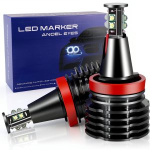 LED Headlight Bulbs APMAT H8/E92 120W 2‑Count for BMW Angel Eyes-0