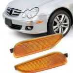 Priprilod Mercedes Side Marker Light Black Amber Waterproof Pair-0