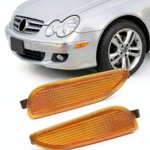 Priprilod Mercedes Side Marker Light Black Amber Waterproof Pair-0