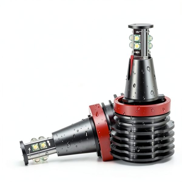 LED Headlight Bulbs APMAT H8/E92 120W 2‑Count for BMW Angel Eyes-5