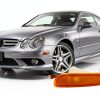 Priprilod Mercedes Side Marker Light Black Amber Waterproof Pair-1