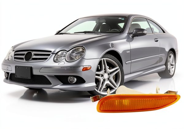 Priprilod Mercedes Side Marker Light Black Amber Waterproof Pair-1