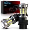 Yorkim 3157 LED Turn Signal Bulb White Pack of 2 6000K 8W Vehicle-0