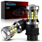 Yorkim 3157 LED Turn Signal Bulb White Pack of 2 6000K 8W Vehicle-0