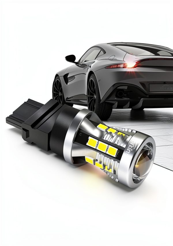 Yorkim 3157 LED Turn Signal Bulb White Pack of 2 6000K 8W Vehicle-6